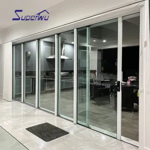 Superwu Factory Hot Sales modern design aluminium doors external door gate Lowest Price