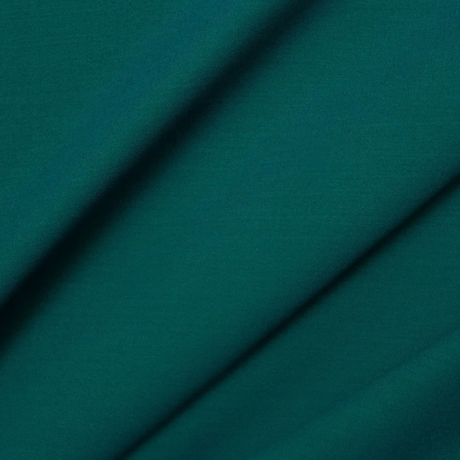 Teal Green Stretch Wool Gaberdine