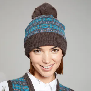 Toggi Maddox Knitted Hat Teal & Mink