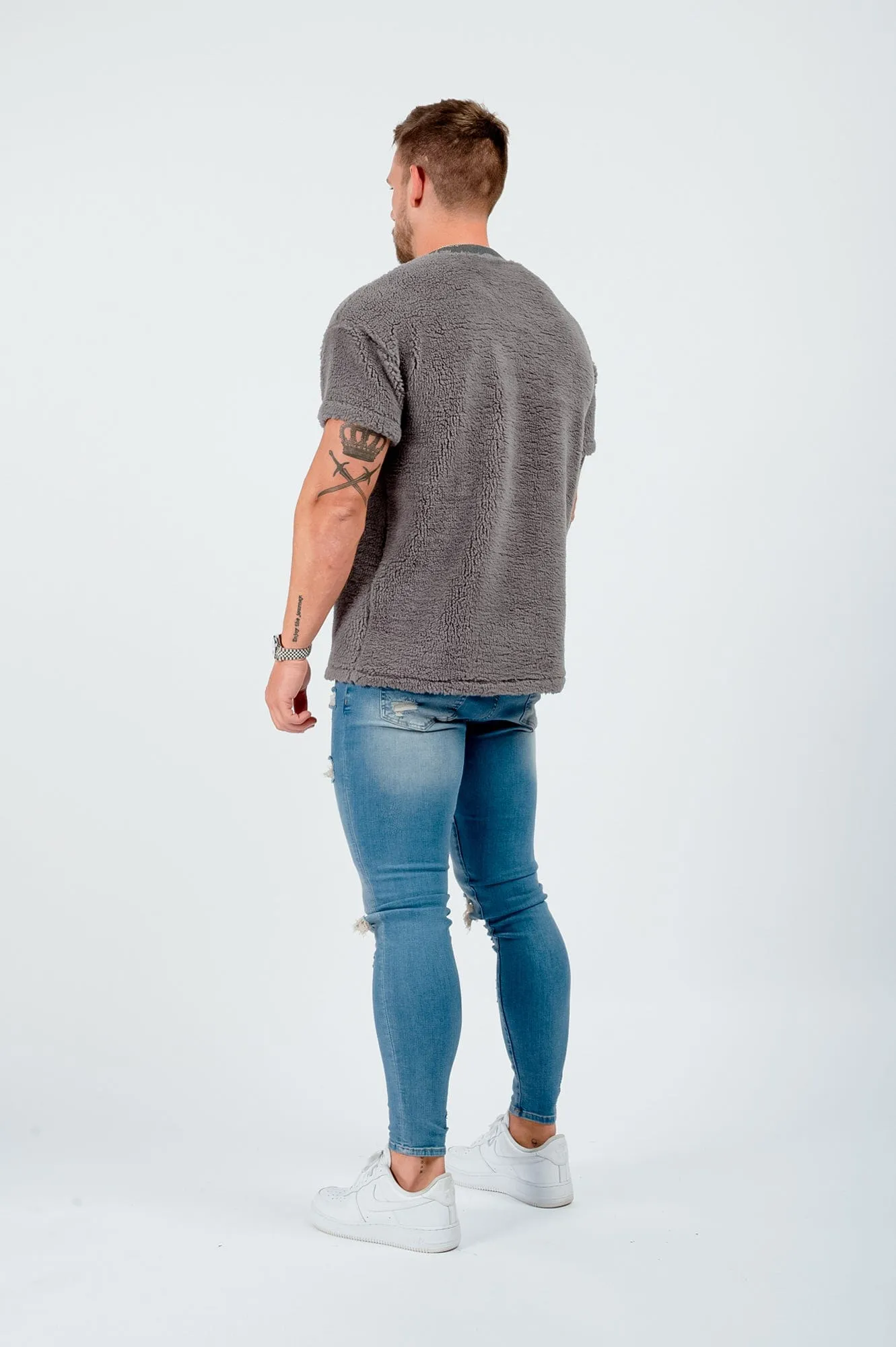 TOWELLING T-SHIRT - GREY