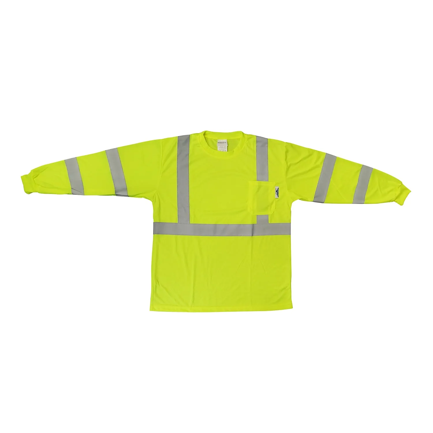 TrueCrest Hi-Vis Safety Long Sleeve T-Shirt - Lime