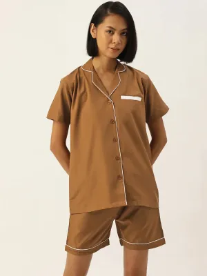 Women Brown Night Suit