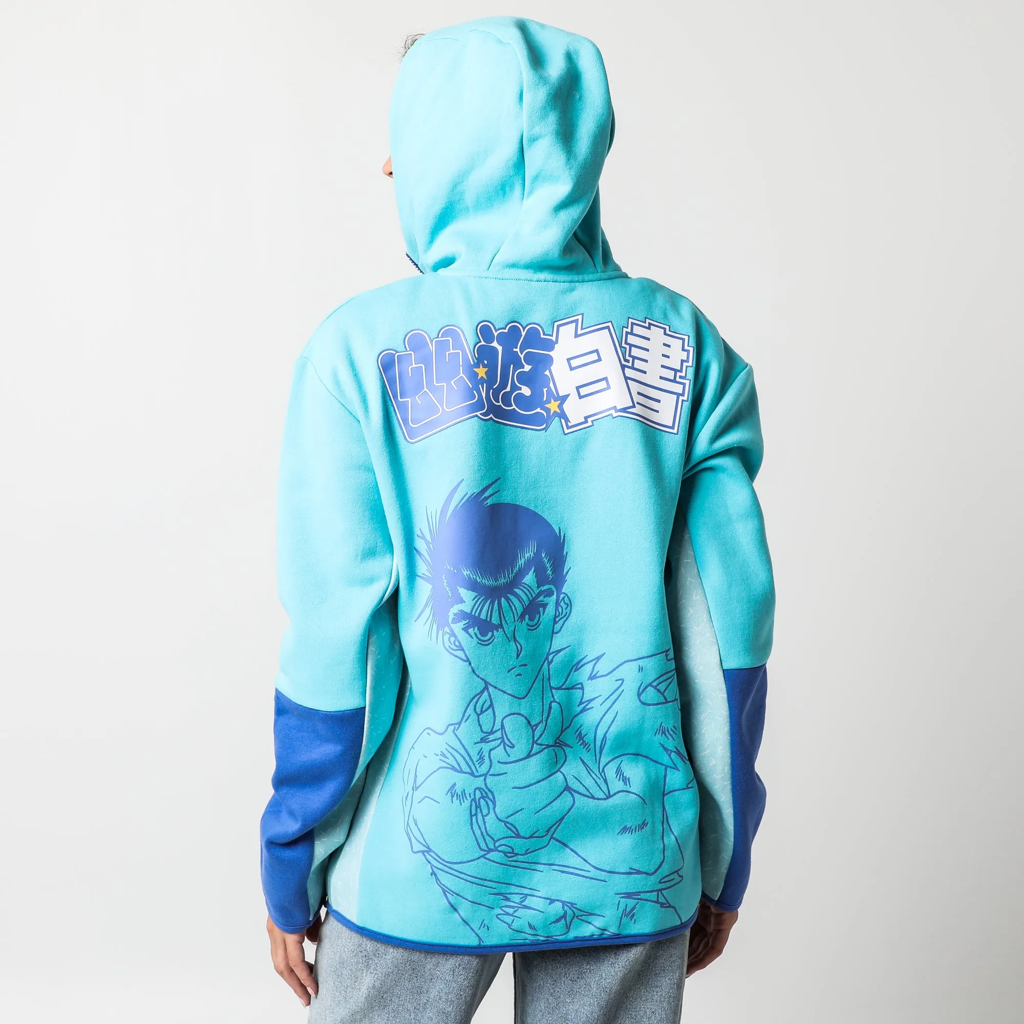 Yusuke Urameshi Contrast Zip Hoodie